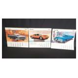 3 Vintage automotive calendars