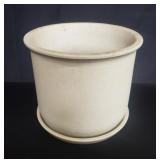 Large Gainey ceramic planter with drip tray