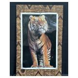 Poster print of Bengal tiger on decorative board