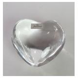 Baccarat crystal heart paperweight