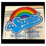 aSante Sparkling Water advertisement mirror