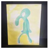 Squidward "Bold and brash" print on canvas