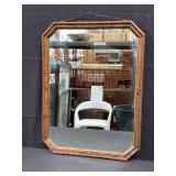 Vintage wall hanging mirror Walnut frame