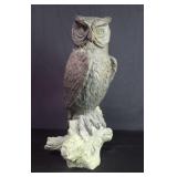 Signed bronze owl sculpture