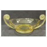 Art Deco yellow glass bowl