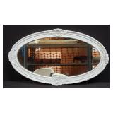 Vintage carved wood painted mirror