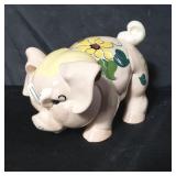 Large Kay Finch pottery pig with hand painted