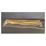 Group of leather belts