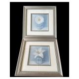 Pair of framed Danhui Nai flower prints