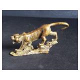 Vintage bronze tiger desktop ornament