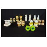 Collection of vintage ceramic salt and pepper