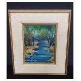 Signed Karuna oil painting on board