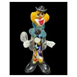 Vintage Murano style art glass clown