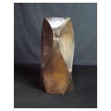 Vintage geometric copper vase