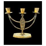 Vintage brass shabbat candle holder