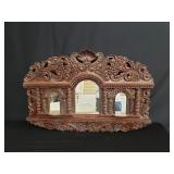 Vintage carved wood mirror