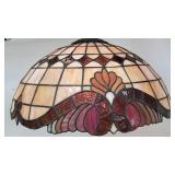 Vintage Tiffany-style stained glass swag lamp