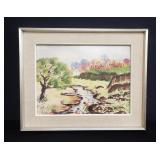 Signed Holcomb watercolor on paper