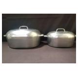 Magnalite Art Deco-style Dutch oven/roasters