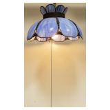 Vintage Tiffany-style stained glass swag lamp