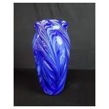 Signed hand blown art glass vase