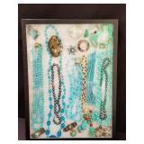 Costume jewelry with pins, brooches, pendants
