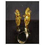 Swarovski crystal seahorse couple figurine