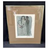 Framed signed Salvador Dali lithograph on rag