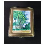 Kelvin Chen hinged  enameled hand painted Claude