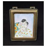 Kelvin Chen hinged Mary Cassatt enameled trinket