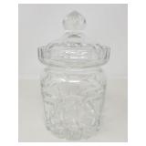 Crystal biscuit jar with lid