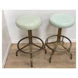 Pair of 50s swivel barstools