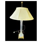 Vintage brass and glass table lamp