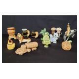 Collection of vintage salt and pepper shakers