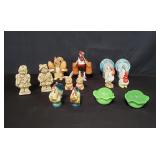 Collection of vintage ceramic salt and pepper