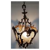 Vintage gilt & glass chandelier