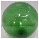Vintage hand-blown glass fishing float, as is