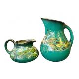 Pair of vintage Sasha Brastoff ceramic pitchers