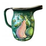 Sasha Brastoff hand painted ceramic pitcher