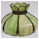 Vintage Tiffany-style stained glass shade, as is