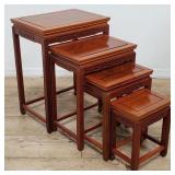 4 Chinese teak nesting tables