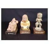 Three terracotta figurines: Tiatilco portrait of