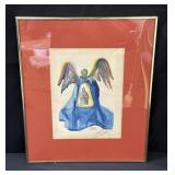 Framed signed Salvador Dali lithograph on rag
