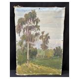 Vintage signed oil on canvas landscape