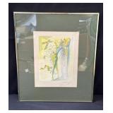 Framed signed Salvador Dali lithograph on rag