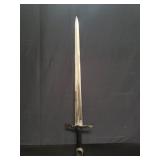 Leather handle sword
