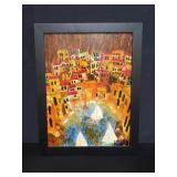 Signed Reva painting on board