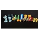 Group of vintage glass, ceramic & plastic salt