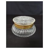 Hinged cut crystal trinket box