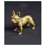Vintage bronze bulldog figure